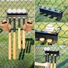 Rack de tacada de banda de moletom para a parede de beisebol e equipamento de organizador com 4 suporte de exibição de bola de suporte 230811