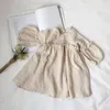 Girl s Dresses Baby Girls Summer Japan Kids Girl Dress Linen Spring Clothes Ruffles Princess Toddler Clothing 230810