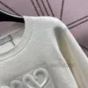 2023 designer sweater women loooveve womens designer clothing autumn and winter relief letter logo casual fashion sexy white black knitted sweater