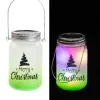 wholesale Solar Powered Sublimation Blank Mason Jars Lanterns Outdoor Waterproof Firefly Lights with Hangers for Regular Mouth Jars Patio LL