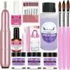 Professional Acrylic Nail Kit - Monomer Liquid Set, Nail Drill Machine, Extension Brush, Base Coat & More - Perfect Gift for Women & Girls!