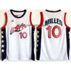 1996 US Basketball Jersey Dream Three 4 Charles Barkley 5 Hill 10 Miller 6 Penny Hardaway 8 Scottie Pippen 15 Hakeem Oluwon American