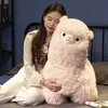 Animaux en peluche en peluche Nouvelle laine alpaca poupée rose rose jouet en peluche a un tissu confortable des choses mignonnes pour fille fourrure à fourrure mignon décor de chambre r230810