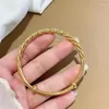 Bangle Vietnam Hard Gold Twist Push-pull Bracelet Women's Advanced Sense Imitation Do Not Fade Three Jewelry