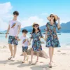 Family Matching Outfits Family Matching Outfits Summer Beach Mum Daughter Floral Dress Dad Son Cotton T-shirt Shorts Holiday Couple Clothes