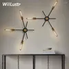 Duvar lambası WillLustrust America Style Vintage Demir Sconce Loft Metal Endüstrisi Işık Dönebilir Kol Minimal Kinetik Cafe