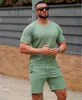 Men's Tracksuits 2023 Summer Men Shorts Sets Short Sleeve T Shirt Male Tracksuit Set Clothing 2 Pieces