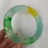 Bangle подлинный натуральный Jadeite High Grade A Плавучие бирмы нефрит.