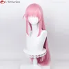 コスプレウィッグアニメボッキロックコスプレgotou hitoriコスプレウィッグ80cm長いピンクのストレートヘア耐火女性パーティーウィッグキャップ230810