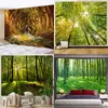 Tapestries Forest Plants Leaves Psychedelic Scene Home Art Decor Tapestry Hippie Boho Decor Yoga Mat Mandala Room Decor Wall Hanging R230811