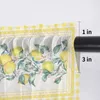 Curtain Idyllic Fruit Fresh Lemon Plaid Short Tulle Kitchen Small Sheer Living Room Home Decor Voile Drapes