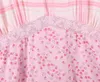 Podstawowe sukienki swobodne inspirowane boho różowe kwiatowe dres mini patchwork letnia sukienka z długim rękawem w dekolcie potargana sukienka elegancka słodka sukienka na imprezę 230811