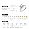 Pierścienie klastra Attagems 2023 marka 18K 14K 10K żółte złoto moissanite pierścień okrągły 3.0ct dla kobiet urodzin