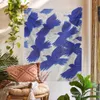 Tapisseries klein bleu peace col colombie mur de tapisserie suspendue pour chambre bohemain décor mur psychédélique tapissesries esthétique tapisserie verticale R230811