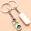 Party Favor Traffic Light Keychain Alloy Car Key Ring Metal Bag Pendant Creative Birthday Wedding PartyGifts Q442