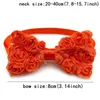 Hundkläder 1st Rose Bow Ties Bulk Solid Color Cat Bowties Collar Pet Supplies Justerbar valpslipsar Små tillbehör