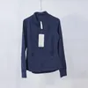 Lu voorjaarsstijl dames sport lu yoga kleding jas strak casual jogging definiëren jasje vest kraag lange mouwen