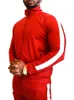 Herrspårar Mens Tekniska spårdräkt Autumn Running Wear Cotton Sweatsuit Set Training Jogging Sport Athletic Sweatpants 2 Piece Suits