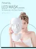 Face Massager Faceneck 7 Colors Led Mask Neck Pon Therapy 방지 방지 주름 제거 피부 회춘 얼굴 피부 관리 LED 마스크 230810