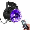 UV violet sound control crystal magic ball light remote control mini stage light bar background dyeing light