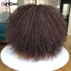 Cosplay s curly för svarta kvinnor afro kinky med lugg bouncy fluffy syntetiskt naturligt hårparti värmebeständig 230811