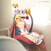 Ziehen Sie Spielzeug Baby Orange Fuchs Spiralplüsch Aktivitäts -Federung Spielzeugauto -Sitzwagen Baby Bett Bass Telefon Musik BB Squeezer und Sidewinder Z230814