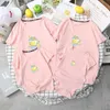 Roupas combinando para a família Moda Roupas combinando para a família Camisetas de algodão Crianças Mãe Filha Roupas Verão Pai Mãe Tops Roupas Pai-Filho