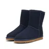 Kurze Damen-Schneestiefel 5825 Half Shearling Bootie Casual Weiches, bequemes Schaffell hält warme Stiefelschuhe mit Box-Karten-Staubbeutel Schöne Geschenke