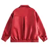 Мужские куртки 2023 Цепочка из искусственной кожи с лацканами Однобортный повседневный модный свободный пальто Пара High Street Хип-хоп Топы Jaquetas 230810
