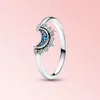 2024 Yeni 925 STERLING Gümüş Ebedi Tek Satır Ring Parlayan Kadınlar Evlen Lover Moda Takı Yüzüğü Ücretsiz Nakliye