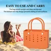 Shopping Baskets Large Beach Bag Summer EVA Waterproof Basket Women Silicon Beach Tote With Holes Breathable Pouch Shopping Storage Basket 230810