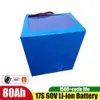 17S 60V 80AH Power Litium Li ion Batteri Pack 62.9V med BMS för sightseeingbilar/Electric Motorcykel +71.4V 10A -laddare