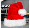 Berets Festival Party Plush Red Velvet Trim Trim Comfort Рождественский костюм Santa Kids Holiday Gift Cap