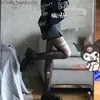 Calzini calzini da donna calzini usa e getta calze sexy divertimento a mano strappato seta nera sottile perforata tentazione tentazione donna stretta Z230811