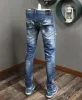 Blue Jeans Mens Patchwork Patches Stitch Detra