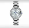 مصمم مشاهدة المرأة الكوارتز مشاهدة الفضة قطر القطر الأصلي Super Electronic Movement Sapphire Waterproof Watch