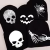 Berets Halloween Knitted Beanies Hip Hop Winter Keep Warm Cotton Soft Bonnets Skeleton Spider Luminous Caps Festival Costume Women Men