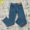 Мужские брюки тяжелая ткань VTM Брюки высококачественная буква вышивка классические джинсы карманные синие мужчины женщины 1 1 Vetements Джинсовые штаны 230811