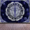 Tapestries Norse Mythology Vikings Tapestry Mysterious Ancient Runes Totem Tapestries Wall Hanging Art for Living Room Bedroom Home Decor R230810