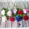 Decorative Flowers 11.81in Rose Simulation Flower Wedding Decoration Fake Plant Flannel Single Valentine's Day Gift Home Multicolor