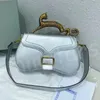 Designer lápis gato saco caixa de couro fosco padrão crocodilo bolsa feminina ferrolho jóia fecho crossbody sacos ombro bolsa