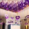 Dekoration 100st Purple Heart Laser Sequined Rain Balloon Pendant Wedding Room Birthday Decoration Balloon