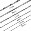 2mm-7mm 16-38In Stainless Steel Rolo Chain Necklace Crude Chain Necklace for Men Women Jewelry