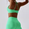 Yoga kıyafeti kadın çıplak hissediyorum sütyen sıkı hızlı kuru açık koşu sporları seksi güzel arka spor salonu şınav üst kadın