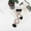 Women Socks Summer Glass Silk Diamond Flower Thin Transparent Crystal Mid Tube Women's