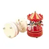 Decorative Objects Figurines Sky City Carousel Music Box Couple Creative Birthday Gift European Spire Clockwork Home Decoration Bedroom Living Room 230810