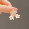 Hair Clips 2023 Fashion Pink Cherry Blossom Alloy Small Grab Clip For Women Cute Accessories Jewelry