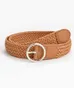 Belts Vintage Knitted Round Pin Buckle Women Belts 2022 Casual Summer Bohemian Woven Wasit Strap Dress Jeans Wide Belts