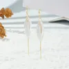 Korean Summer Acrylic Petal Long Tassel Earrings For Women Girls Fashion Jewelry Irregular Leaf Drop Earings