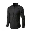 Herrklänningskjortor Herrvita skjorta Långärmad icke-järn Business Professional Work Collared Clothing Casual Suit Knapp Toppar Plus Size S-5XL 230811